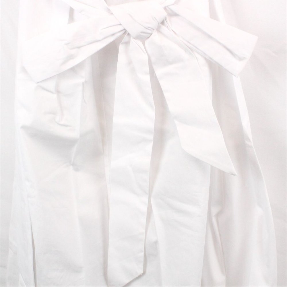 STAUD Kai Halterneck Cotton Blend Dress in White - FCM80 - Picture 8 of 14